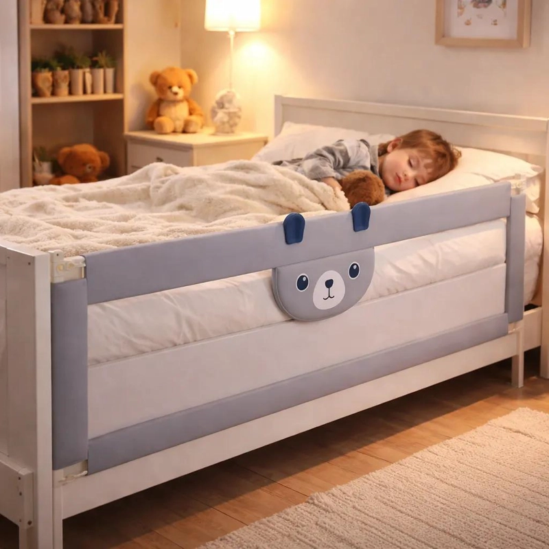 BARANDA DE SEGURIDAD AJUSTABLE PARA CAMA DE NIÑOS 180CM - 6
