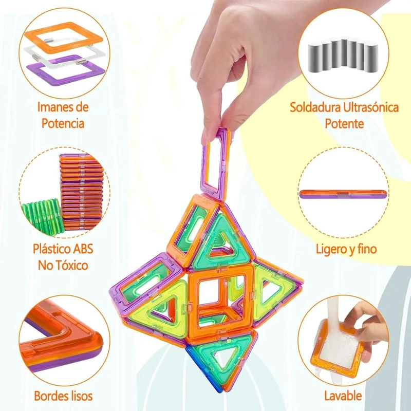 JUEGO DE BLOQUES MAGNE TICOS DE 30 PIEZAS PARA NIÑOS - 2
