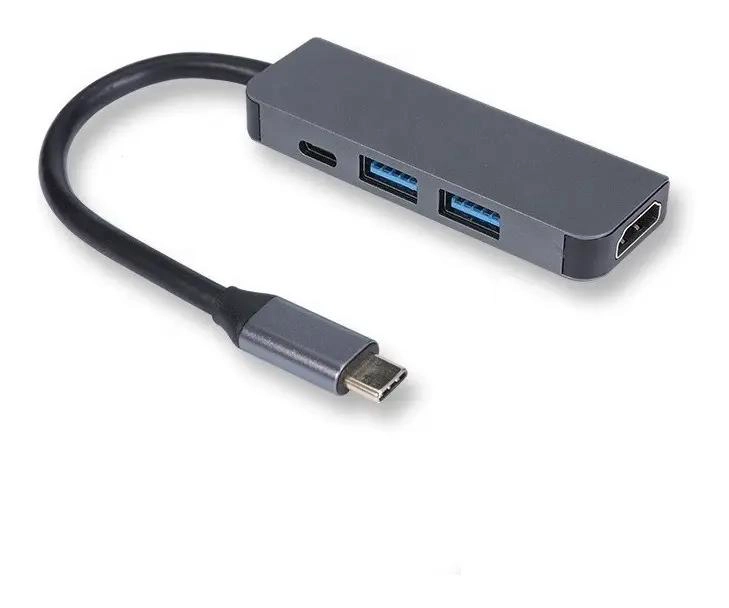 ADAPTADOR HUB USB TIPO C CON 4 PUERTOS PARA CONEXIONES MULTIPLES - 1