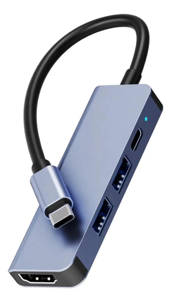 ADAPTADOR HUB USB TIPO C CON 4 PUERTOS PARA CONEXIONES MULTIPLES - 2