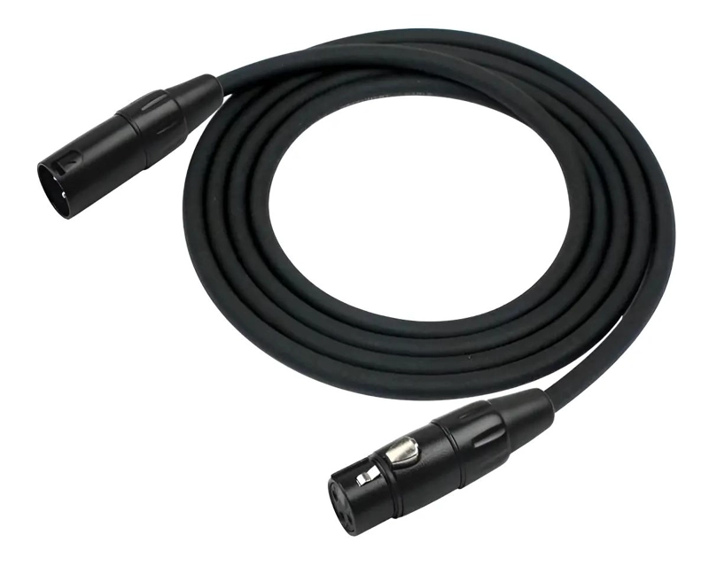 CABLE MICROFONO XLR NEGRO 6 METROS PARA SONIDO PROFESIONAL - 1