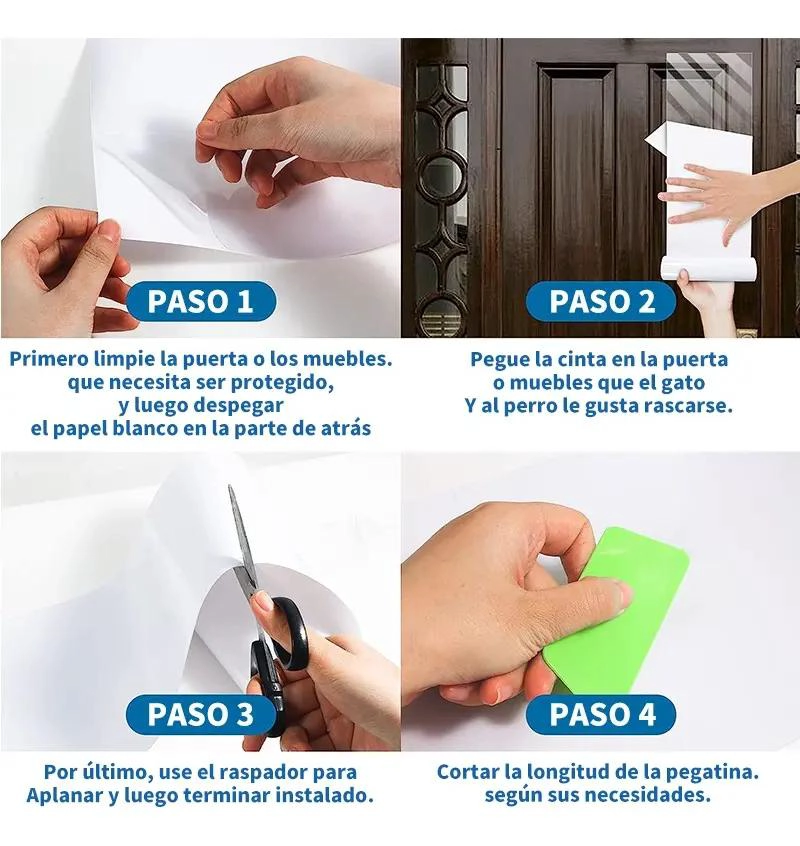 PROTECTOR ADHESIVO ANTIRAYADURAS PARA MUEBLES 21CM X 5M - 4