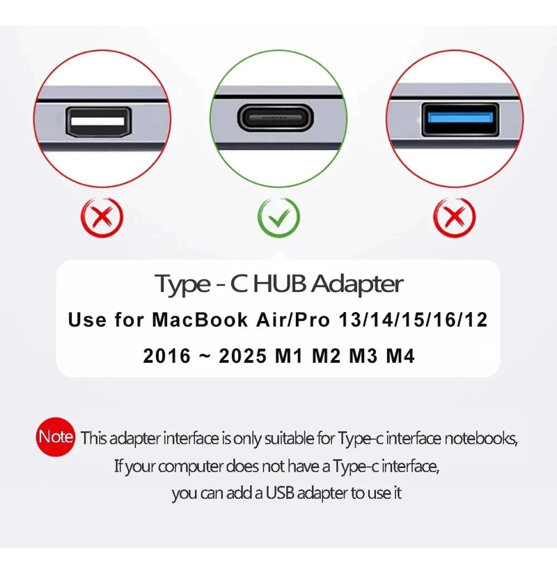 ADAPTADOR 7 EN 1 TIPO-C PARA MACBOOK AIR Y PRO - 3