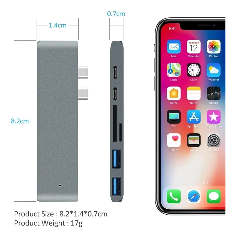 ADAPTADOR 7 EN 1 TIPO-C PARA MACBOOK AIR Y PRO - 5