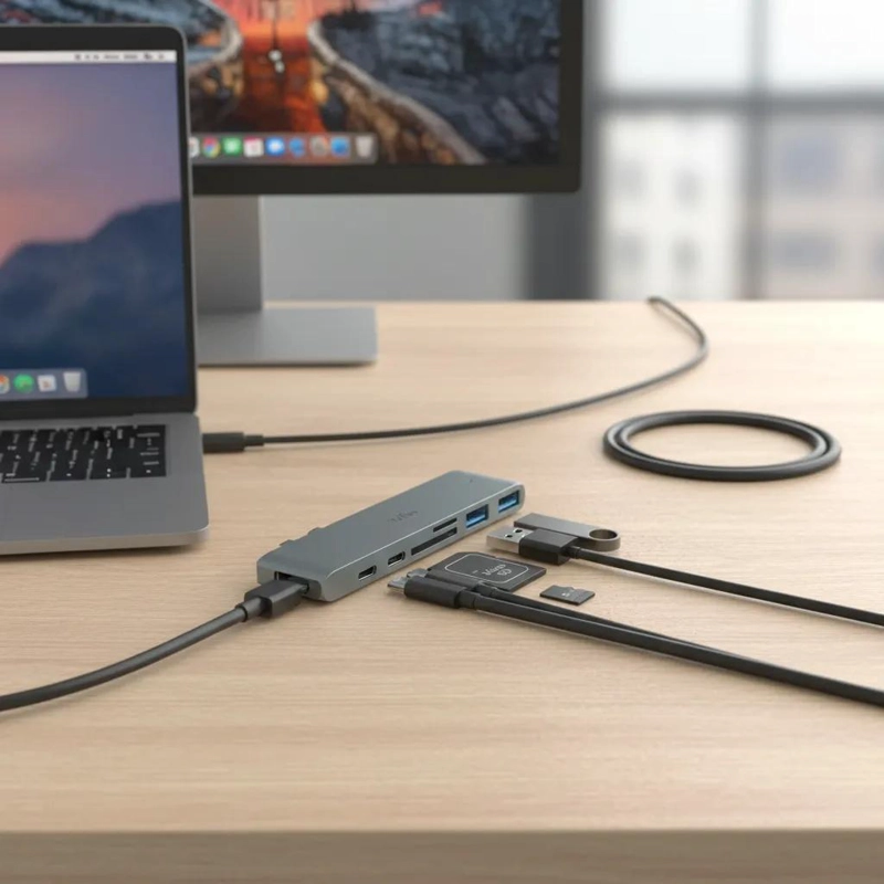 ADAPTADOR 7 EN 1 TIPO-C PARA MACBOOK AIR Y PRO - 7