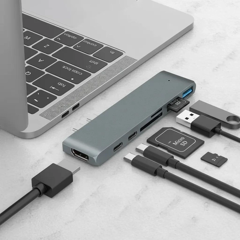 ADAPTADOR 7 EN 1 TIPO-C PARA MACBOOK AIR Y PRO - 8