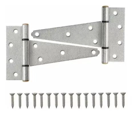 PAR DE BISAGRAS EN T GALVANIZADAS DE 6 PULGADAS PARA MADERA - 1