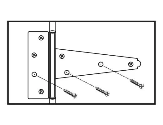 PAR DE BISAGRAS EN T GALVANIZADAS DE 6 PULGADAS PARA MADERA - 5