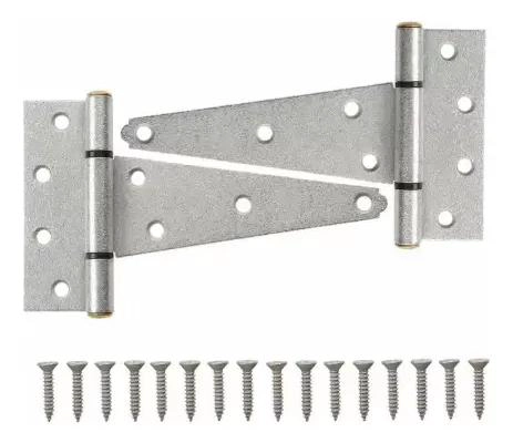PAR DE BISAGRAS EN T GALVANIZADAS DE 6 PULGADAS PARA MADERA - 7