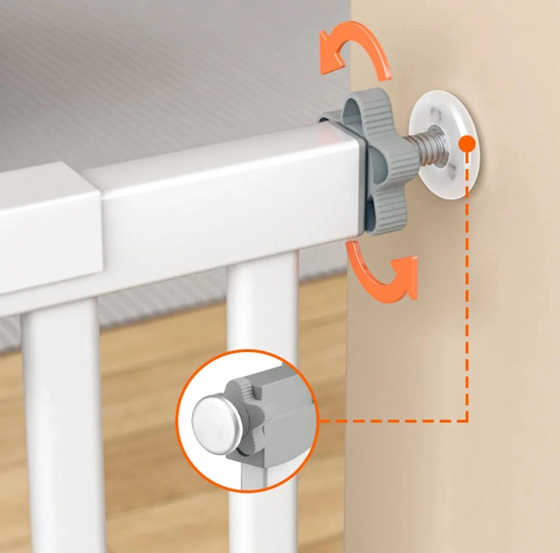 BARRERA DE SEGURIDAD AJUSTABLE PARA PUERTAS DE 69 A 76 CM - 6