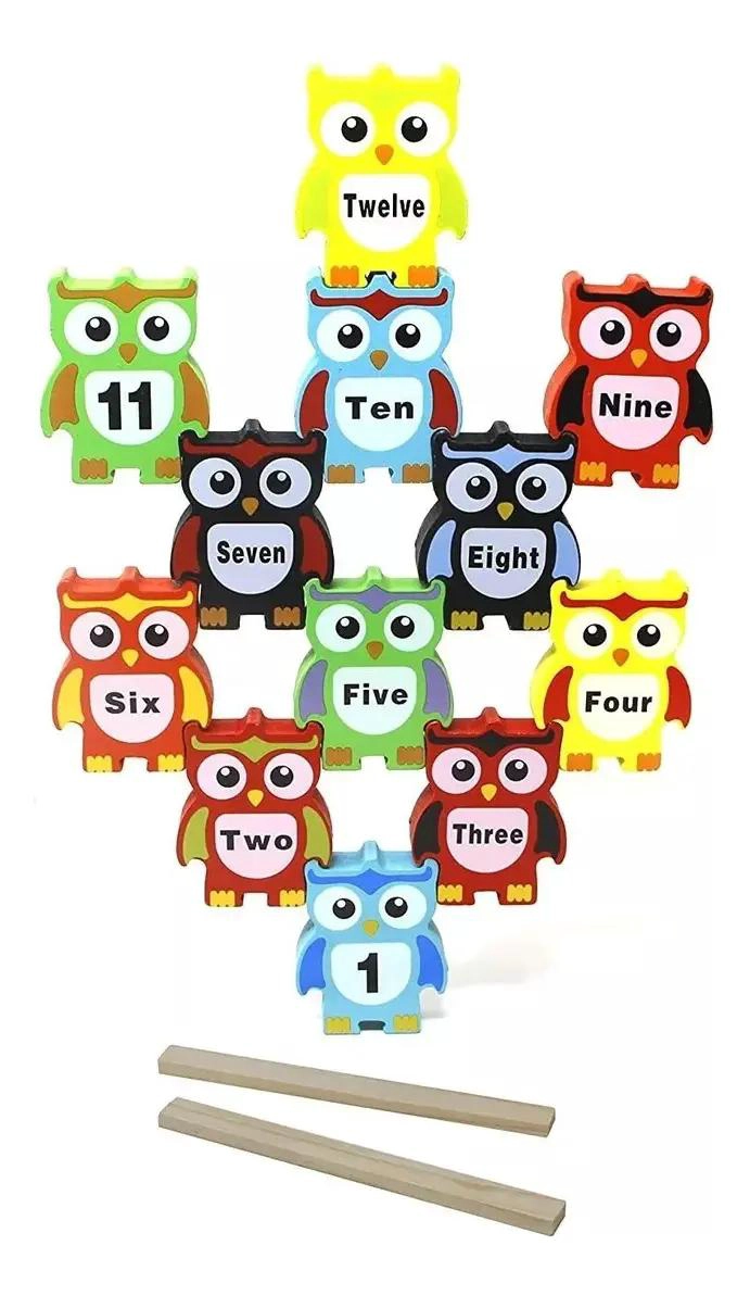 BLOQUES DE EQUILIBRIO DE BUHO PARA DESARROLLO INFANTIL - 2