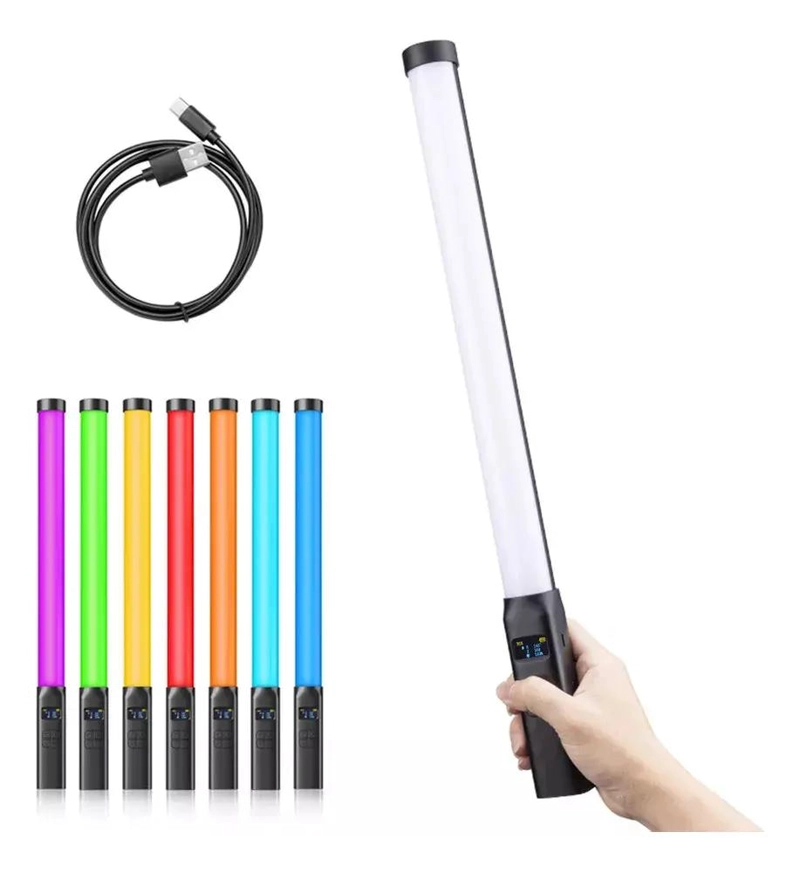 TUBO DE LUZ LED RGB PORTATIL PARA FOTOGRAFIA Y VIDEOS - 1
