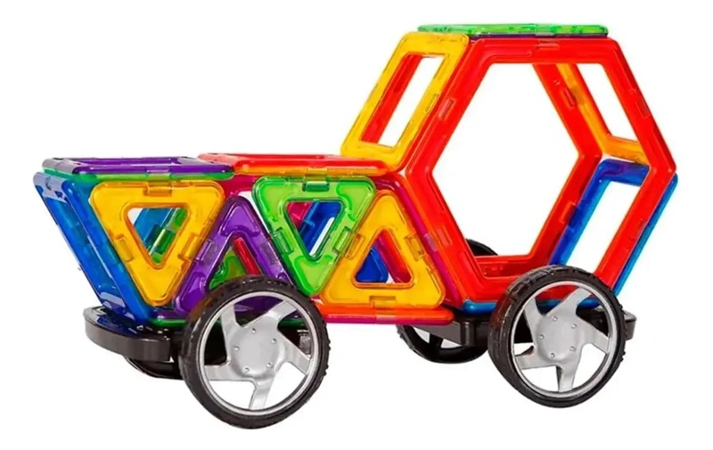 JUEGO DE BLOQUES MAGNE TICOS DE CONSTRUCCION 36 PIEZAS COLORIDAS - 3