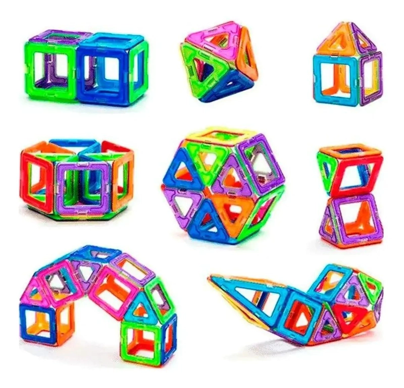 JUEGO DE BLOQUES MAGNE TICOS DE CONSTRUCCION 36 PIEZAS COLORIDAS - 4