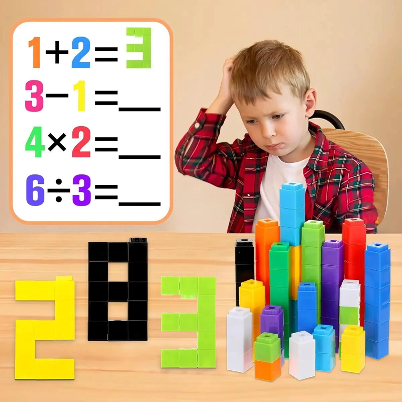 CUBOS CONECTORES EDUCATIVOS PARA MATEMATICAS 100 UNIDADES - 9