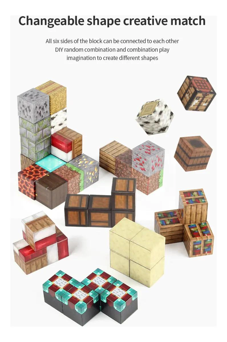 SET DE 50 BLOQUES MAGNE TICOS DE 2 CM PARA CONSTRUCCION - 6