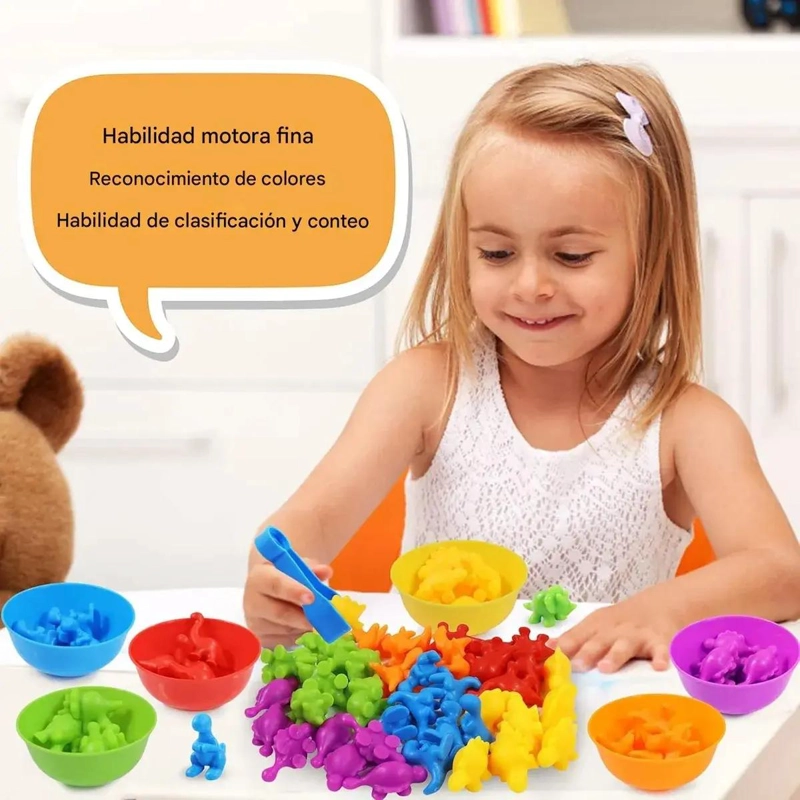 JUEGO EDUCATIVO DE DINOSAURIOS PARA CONTAR Y CLASIFICAR - 4