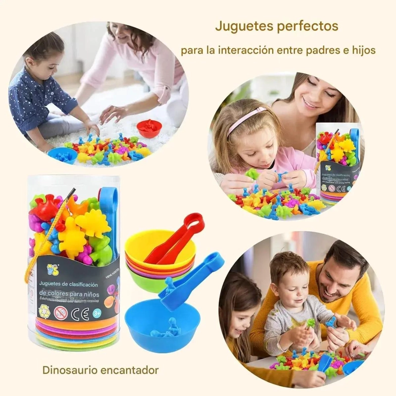 JUEGO EDUCATIVO DE DINOSAURIOS PARA CONTAR Y CLASIFICAR - 7