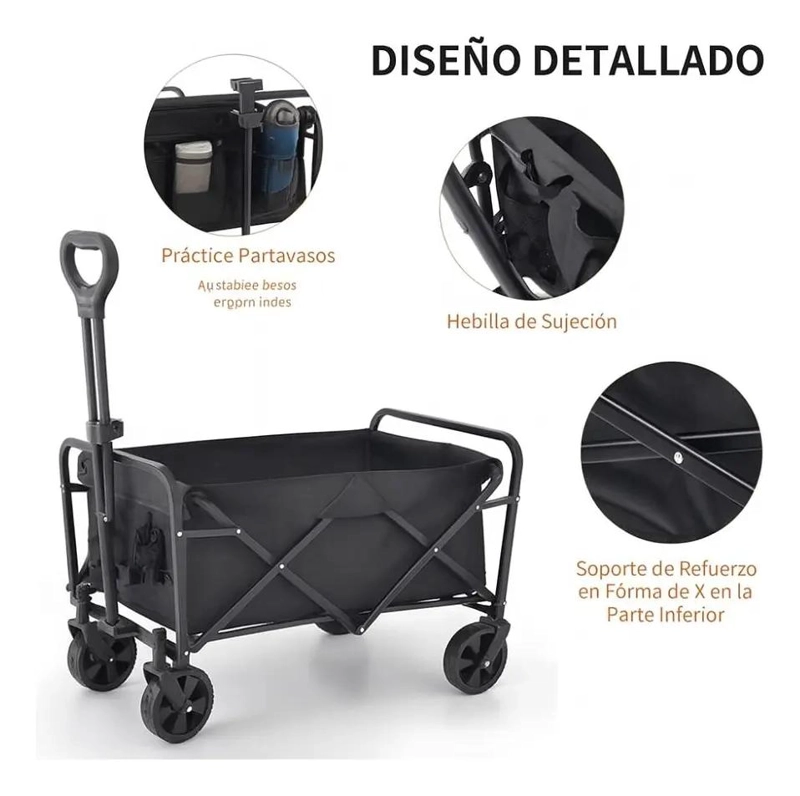 CARRITO PLEGABLE MULTIUSO PARA COMPRAS Y ACTIVIDADES AL AIRE LIBRE - 2