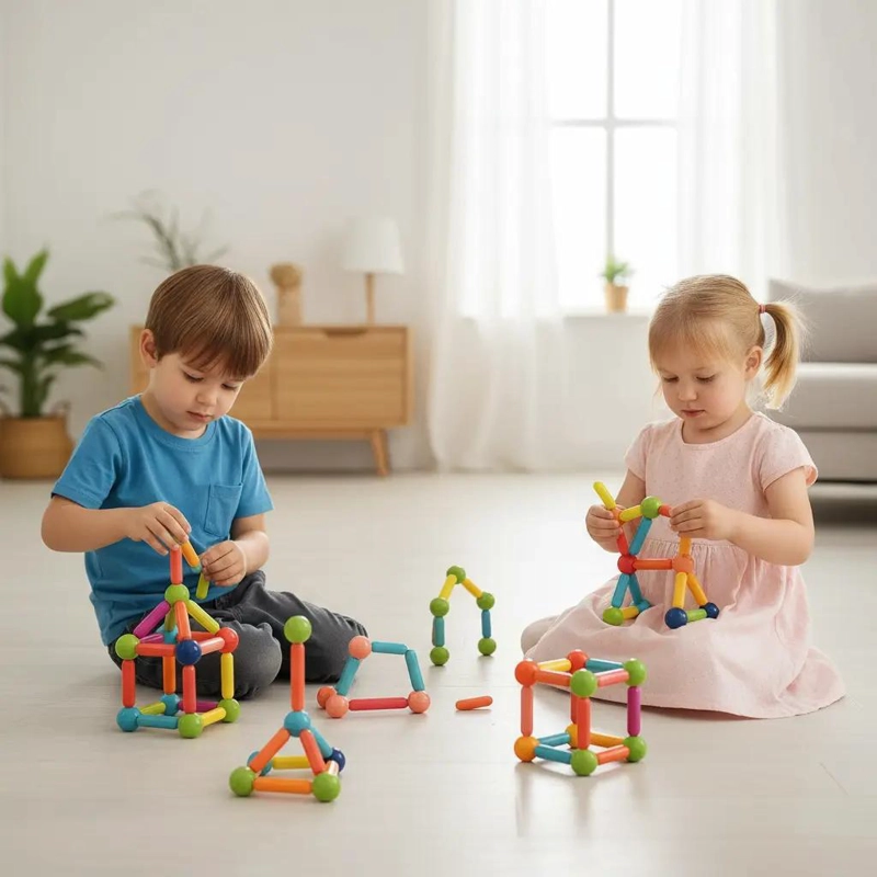 BLOQUES MAGNE TICOS DE CONSTRUCCION 42 PIEZAS PARA NIÑOS - 2