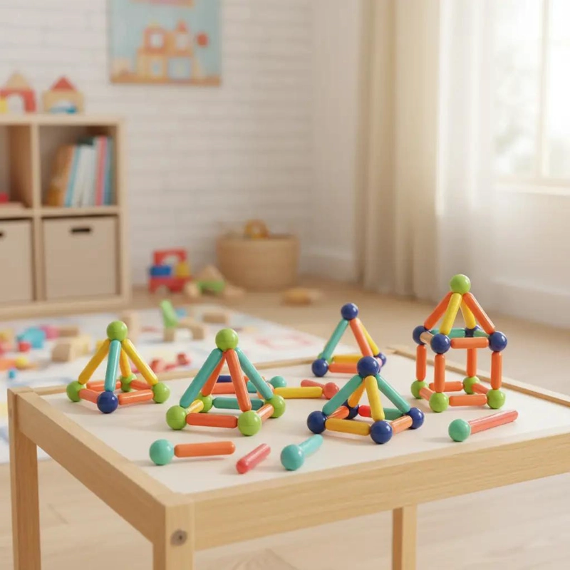 BLOQUES MAGNE TICOS DE CONSTRUCCION 42 PIEZAS PARA NIÑOS - 3