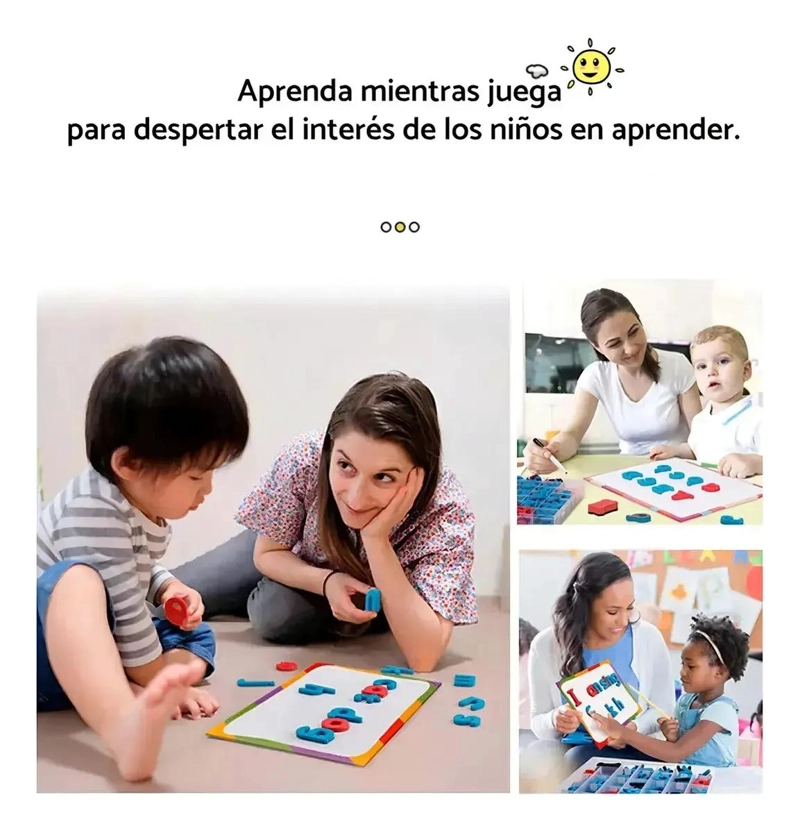 JUEGO DIDACTICO MAGNE TICO DE LETRAS Y NUMEROS 212 PIEZAS - 5
