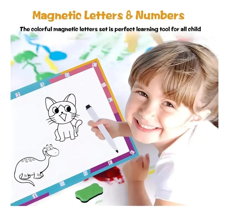 JUEGO DIDACTICO MAGNE TICO DE LETRAS Y NUMEROS 212 PIEZAS - 6