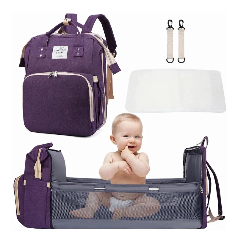 MOCHILA PANALERA MULTIFUNCIONAL IMPERMEABLE PARA BEBE - 2