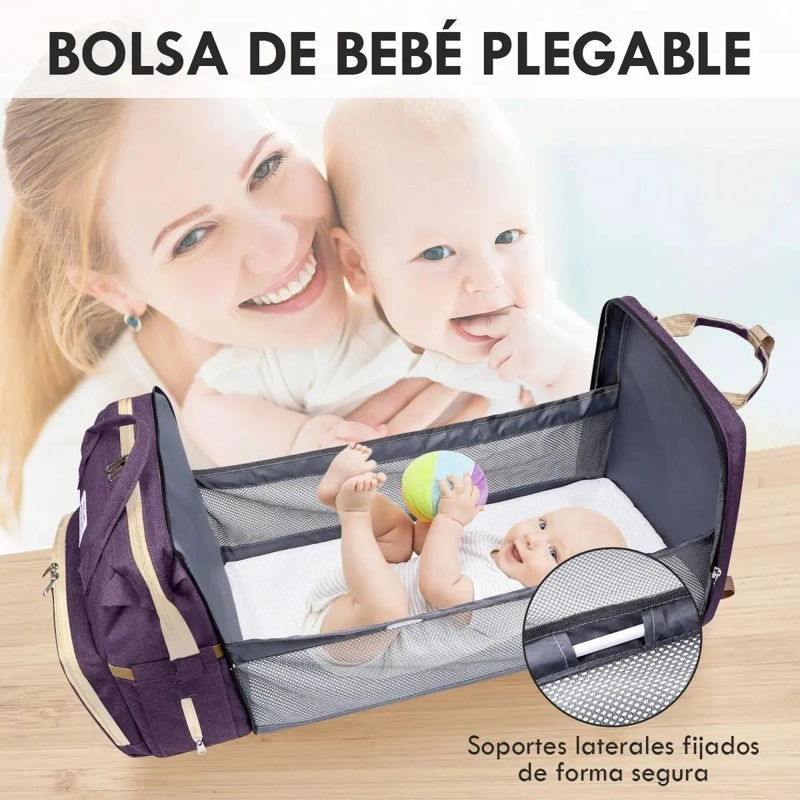MOCHILA PANALERA MULTIFUNCIONAL IMPERMEABLE PARA BEBE - 5