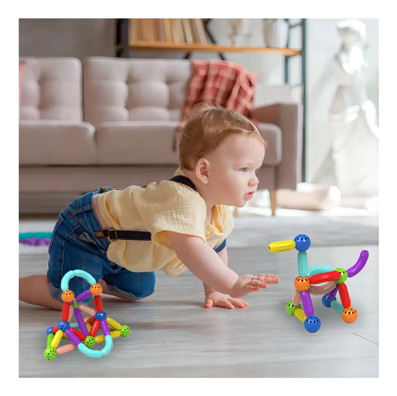 SET DE BLOQUES MAGNE TICOS DE CONSTRUCCION PARA NIÑOS 36 PIEZAS - 4