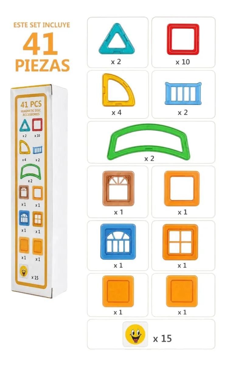 BLOQUES MAGNE TICOS CREATIVOS PARA NIÑOS 41 PIEZAS - 2
