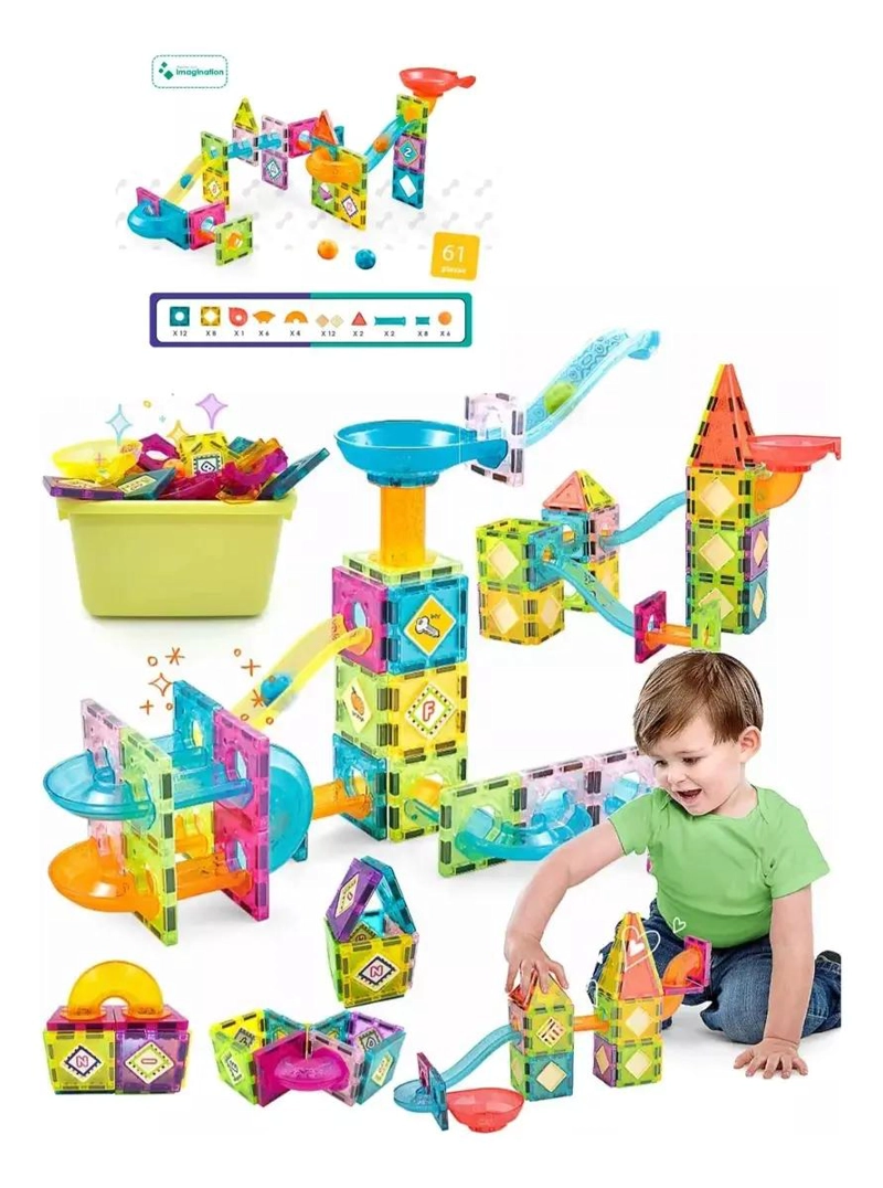 BLOQUES MAGNE TICOS DIDACTICOS PARA CONSTRUCCION INFANTIL - 7