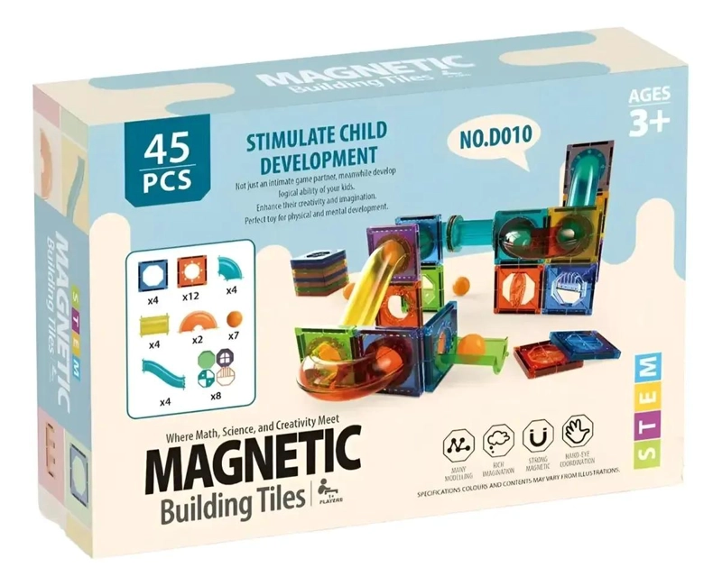 BLOQUES MAGNE TICOS DE CONSTRUCCION 45 PIEZAS PARA APRENDIZAJE - 2