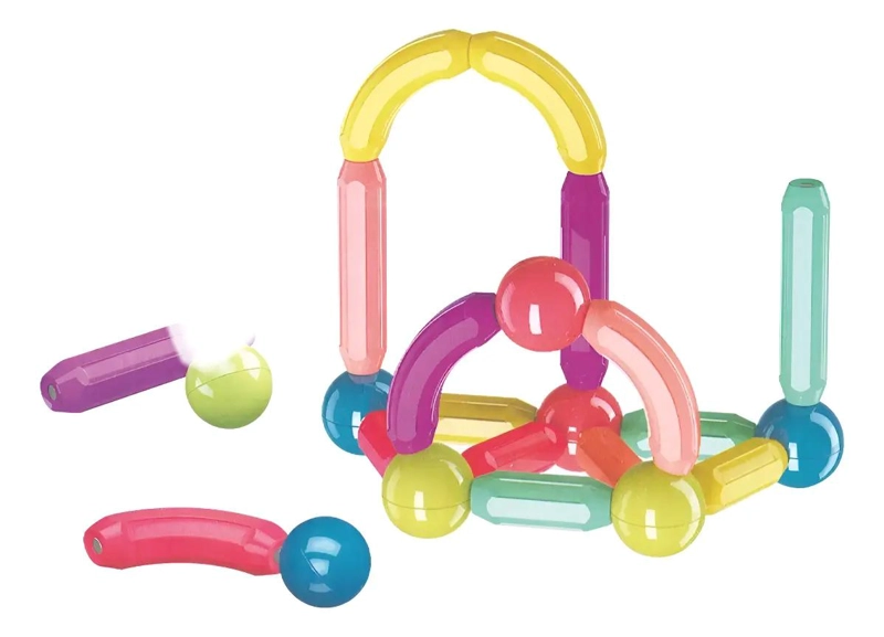 SET DE BLOQUES MAGNE TICOS PARA CONSTRUCCION 25 PIEZAS - 1