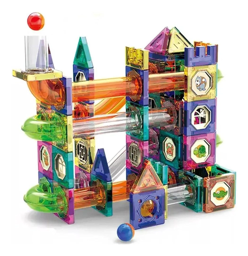 BLOQUES MAGNE TICOS DIDACTICOS PARA CONSTRUCCION 126 PIEZAS - 1