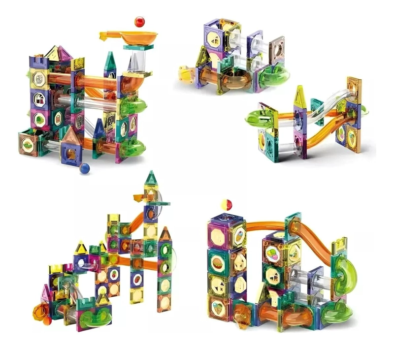 BLOQUES MAGNE TICOS DIDACTICOS PARA CONSTRUCCION 126 PIEZAS - 6