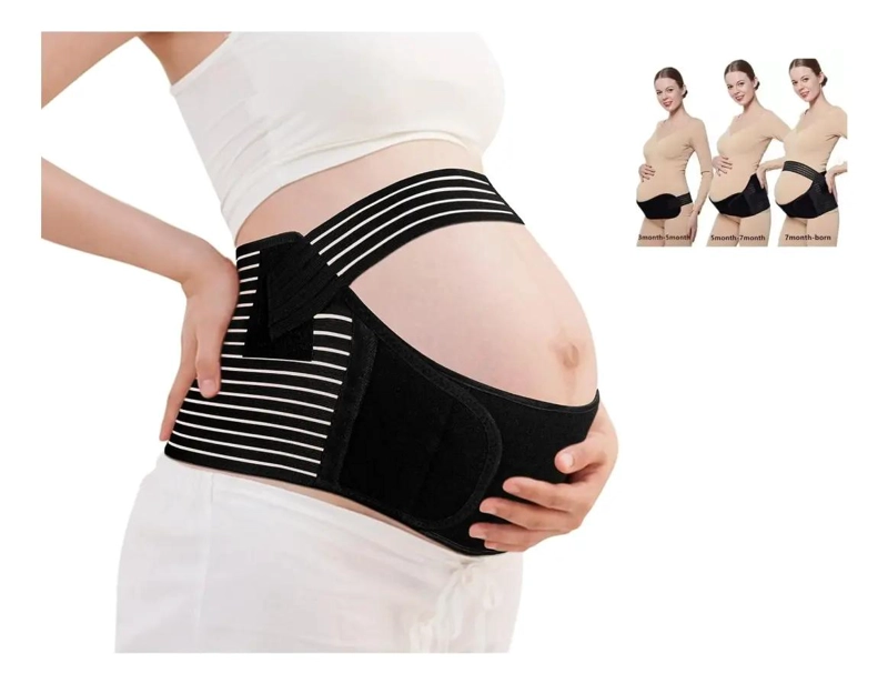 FAJA PRENATAL AJUSTABLE PARA EMBARAZADAS CON TIRANTES DE APOYO - 1