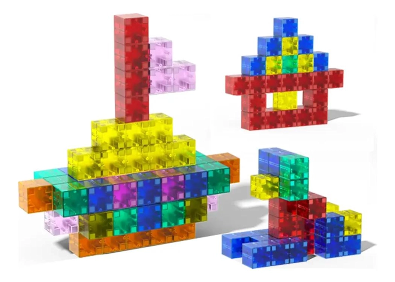 CUBOS MAGNE TICOS DE CONSTRUCCION 96 PIEZAS PARA NIÑOS - 7
