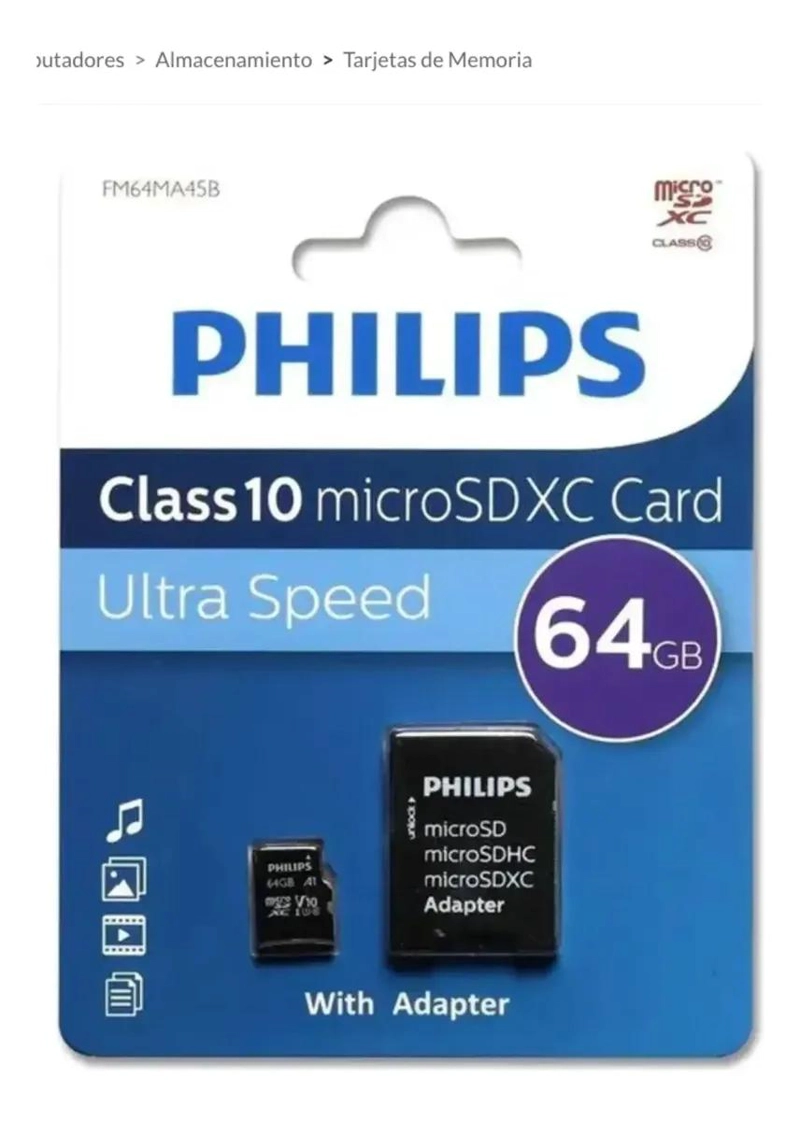 TARJETA MICRO SD DE 64GB ULTRA VELOCIDAD PARA DISPOSITIVOS - 1