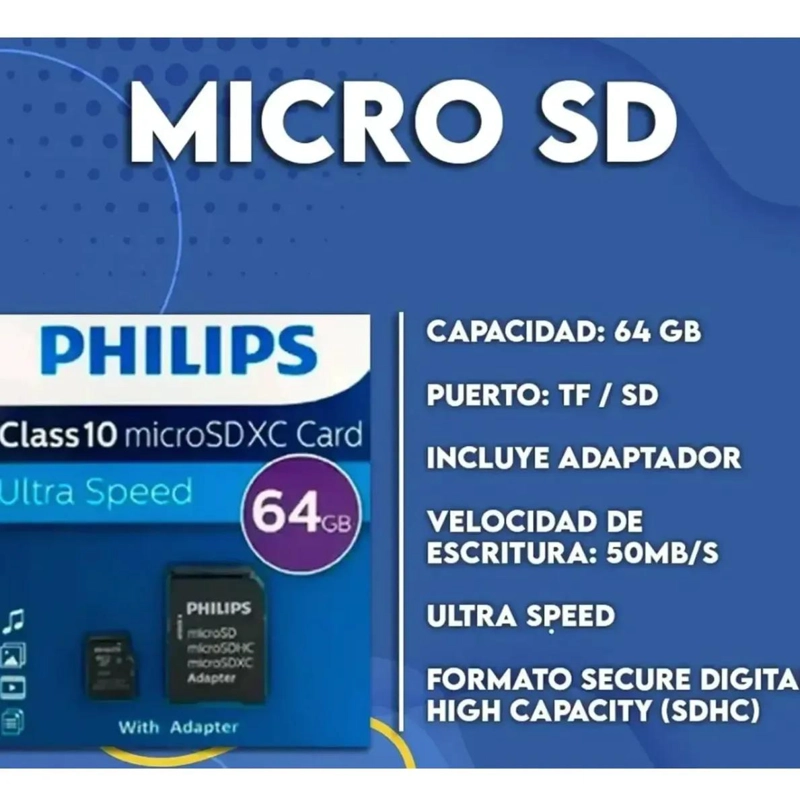 TARJETA MICRO SD DE 64GB ULTRA VELOCIDAD PARA DISPOSITIVOS - 4