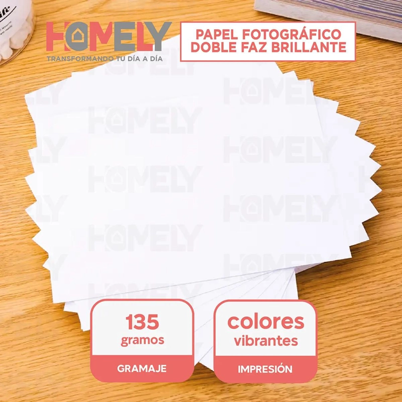 PAPEL FOTOGRAFICO A4 DOBLE FAZ BRILLANTE 100 HOJAS - 2