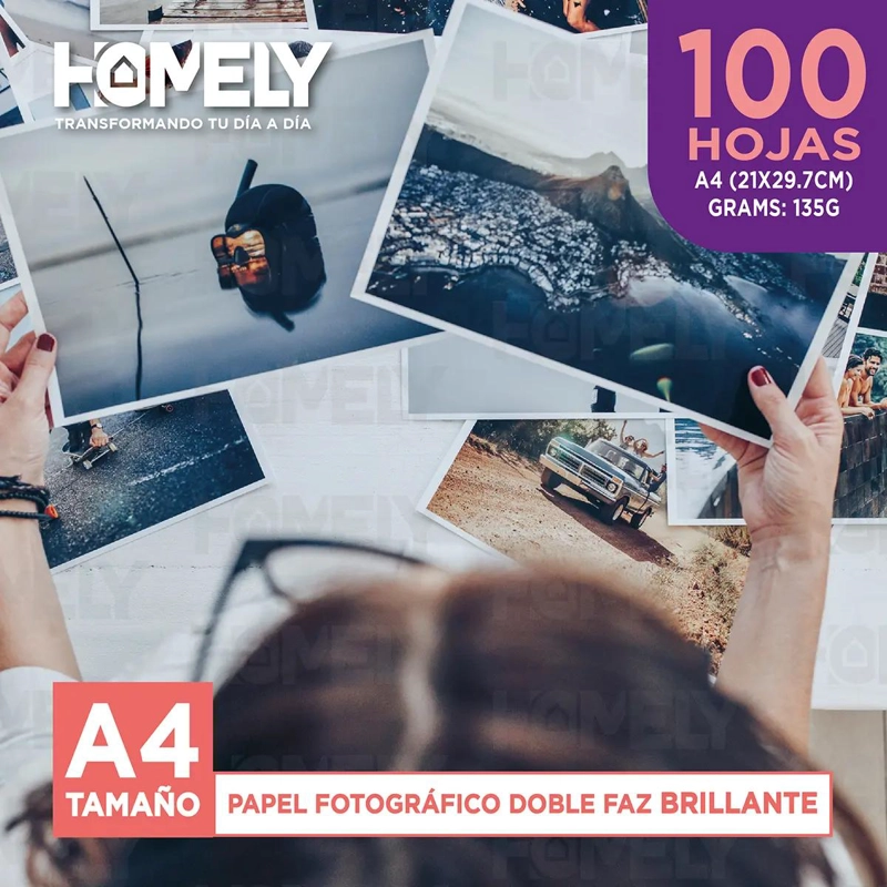 PAPEL FOTOGRAFICO A4 DOBLE FAZ BRILLANTE 100 HOJAS - 6