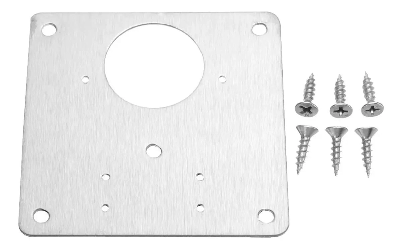 PLACA DE REPARACION PARA BISAGRAS DE MUEBLES CON TORNILLOS - 1
