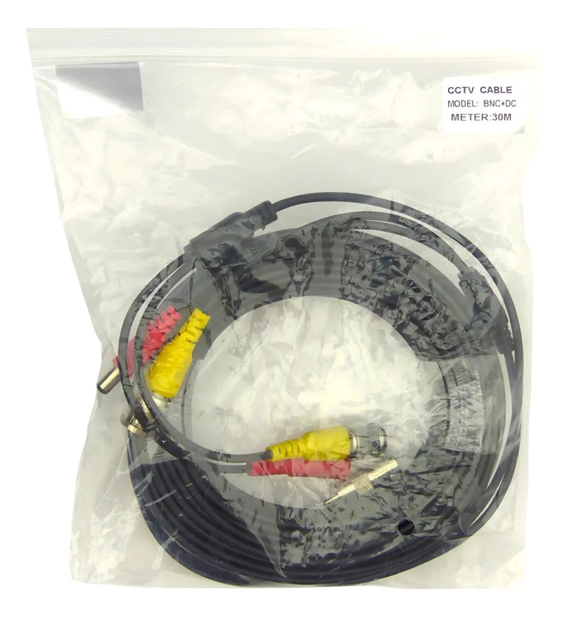 CABLE DE 30 METROS PARA CAMARA DE VIGILANCIA BNC Y DC - 4