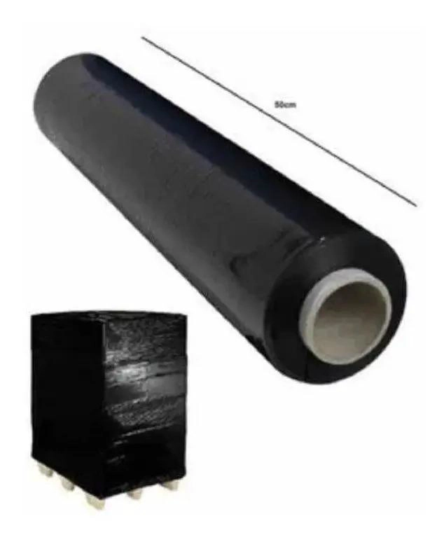 FILM STRETCH NEGRO 250 METROS 50CM 20MIC PARA PALETIZADO - 2