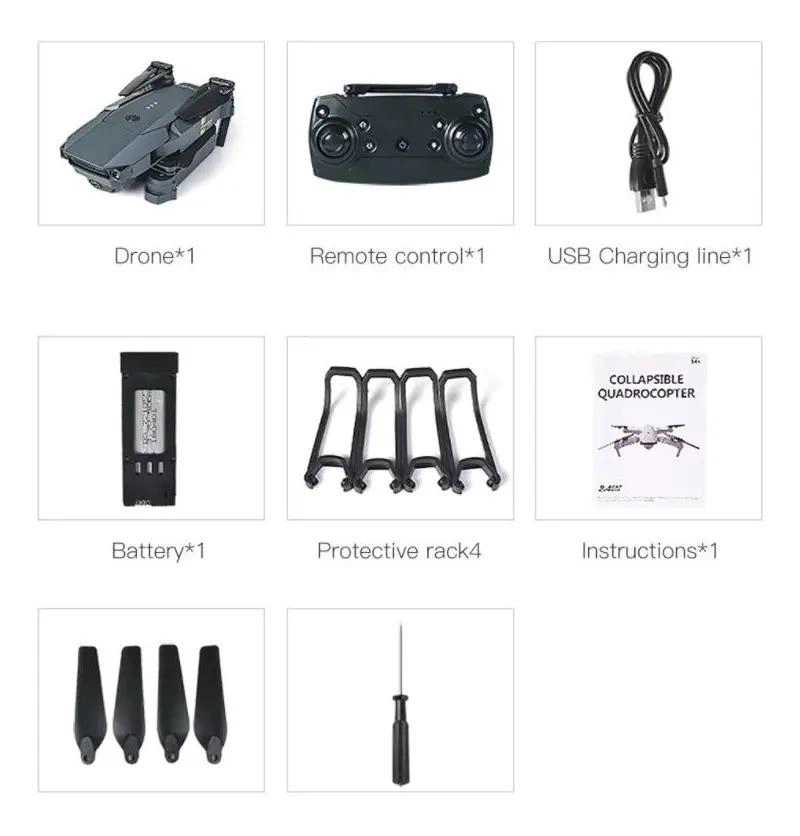 DRONE PLEGABLE CON CAMARA DUAL 4K Y CONECTIVIDAD WIFI - 4
