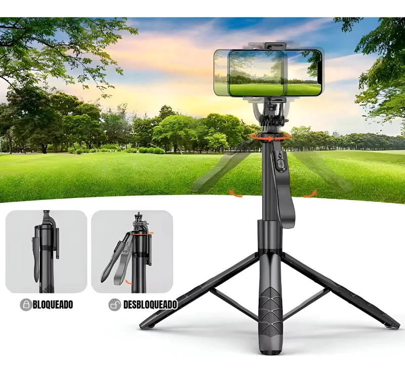 TRIPODE CELULAR EXTENSIBLE CON CONTROL REMOTO BLUETOOTH - 7