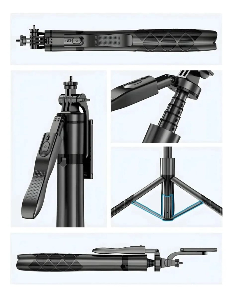 TRIPODE EXTENSIBLE DE 170 CM CON LUZ LED Y CONTROL REMOTO - 8