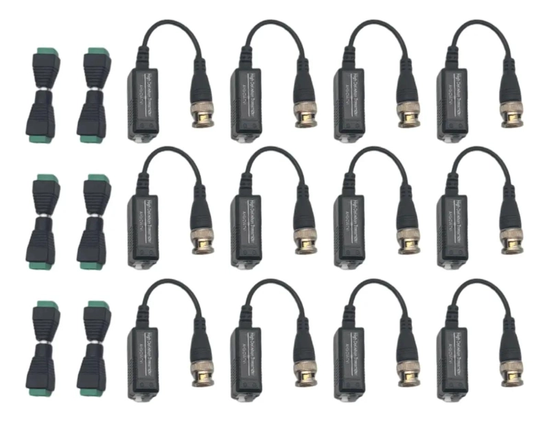 KIT DE 6 BALUNS DE VIDEO HD Y CONECTORES DE ENERGIA - 1