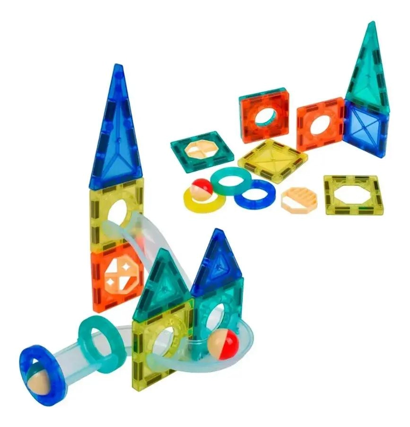 BLOQUES MAGNE TICOS COLORIDOS 42 PIEZAS PARA CONSTRUCCION CREATIVA - 3